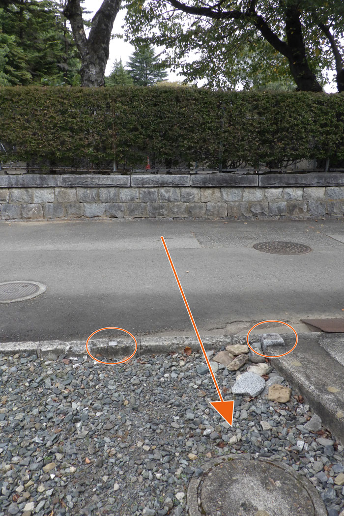 大慈寺小学校石垣外部