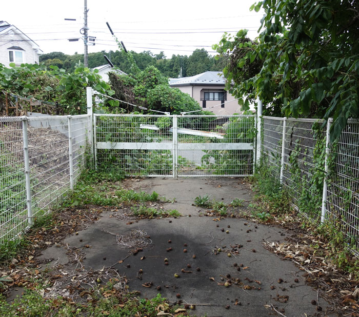 フェンス扉内側
